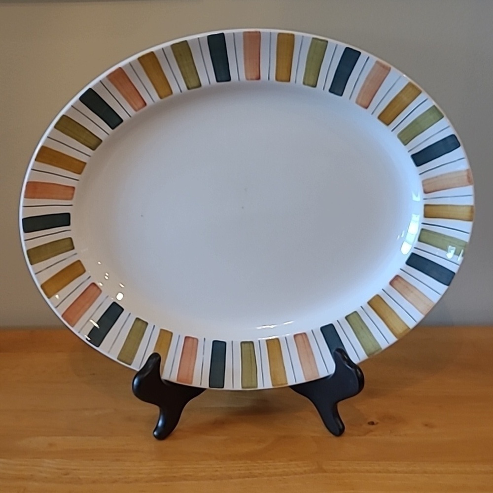 MIDWINTER POTTERY Mexicana Fine Tableware Oval Serving Platter by Jessie Tait